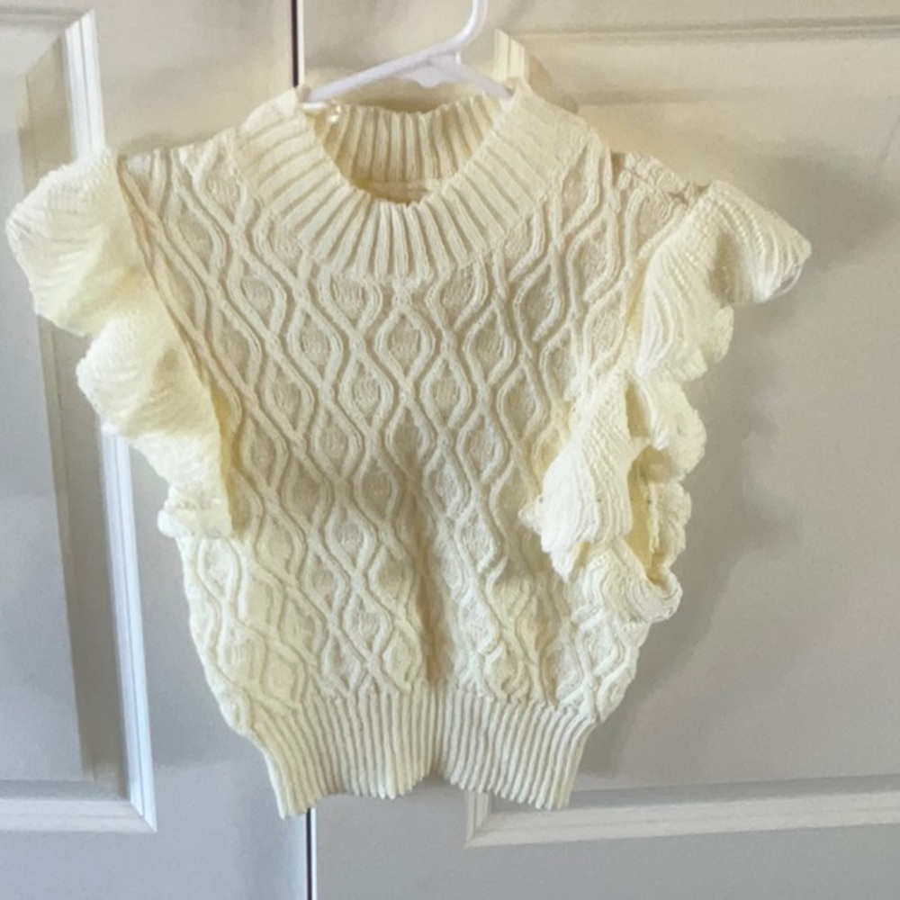Cream sweater top